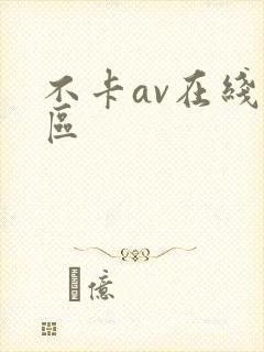 不卡av在线二区