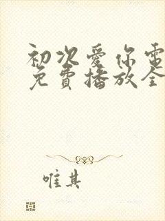 初次爱你电视剧免费播放全集封面