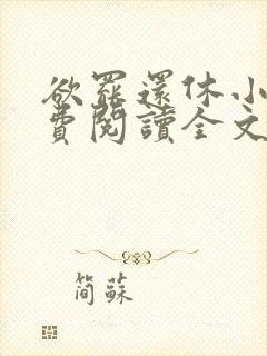 欲罢还休小说免费阅读全文