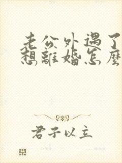 老公外遇了我不想离婚怎么办