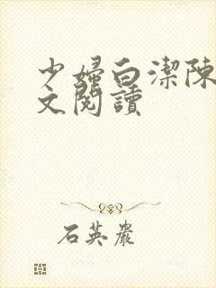 少妇白洁陈三全文阅读封面