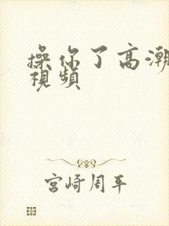 操你了高潮喷水视频