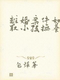 离婚案件如何争取小孩抚养权封面