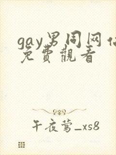 gay男同网站免费观看