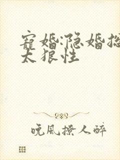 宠婚:隐婚总裁太狼性