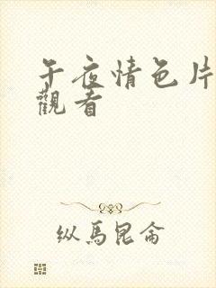 午夜情色片在线观看