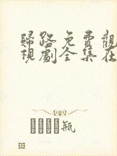 归路免费观看电视剧全集在线播放