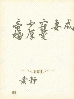 帝少宠妻成瘾先婚厚爱