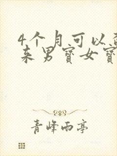 4个月可以查出来男宝女宝吗