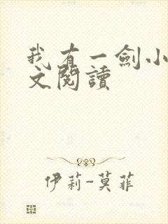 我有一剑小说全文阅读封面
