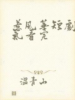 惹风华短剧一口气看完