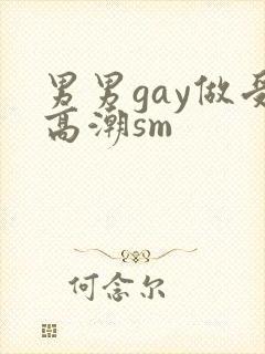 男男gay做受高潮sm封面