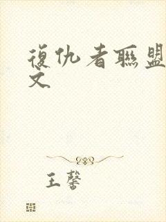 复仇者联盟2中文封面