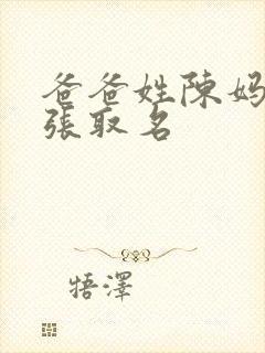 爸爸姓陈妈妈姓张取名封面