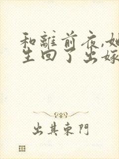 和离前夜,她重生回了出嫁前全文封面