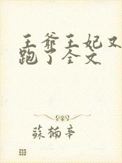 王爷王妃又爬墙跑了全文