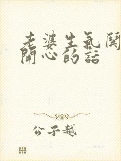 老婆生气哄老婆开心的话