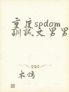 重度spdom训诫文男男封面