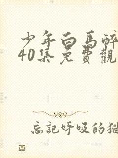 少年白马醉春风40集免费观看