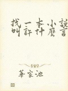 找一本小说男主叫许什么言