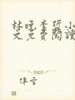 林晚李哲小说全文免费阅读