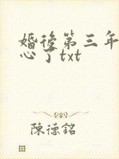 婚后第三年他变心了txt