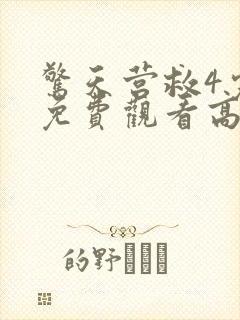 惊天营救4完整免费观看高清