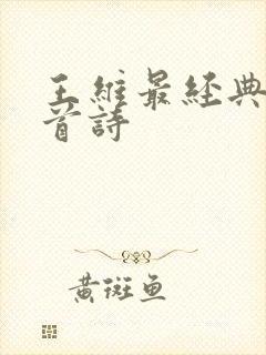 王维最经典的十首诗封面