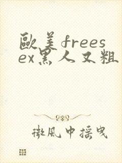 欧美freesex黑人又粗