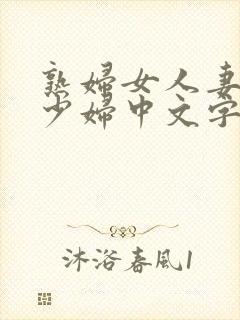 熟妇女人妻丰满少妇中文字母