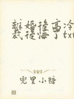 离婚后高冷女总裁后悔了txt