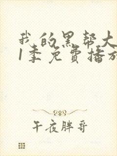 我的黑帮大佬第1季免费播放在线观看