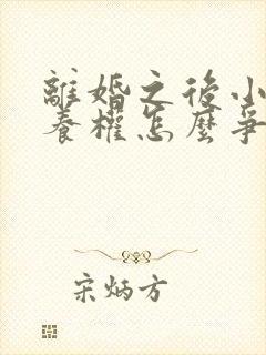 离婚之后小孩抚养权怎么争取