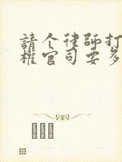 请个律师打抚养权官司要多少钱