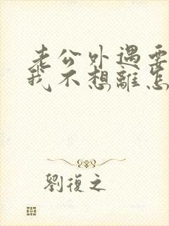 老公外遇要离婚我不想离怎么