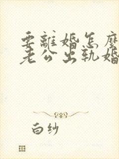 要离婚怎么挽回老公出轨婚姻封面