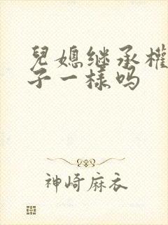 儿媳继承权和儿子一样吗