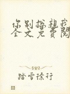 你别总亲我小说全文免费阅读封面