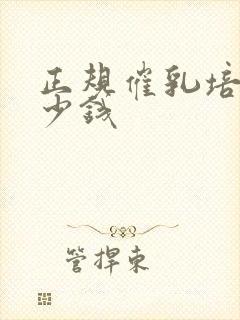 正规催乳培训多少钱