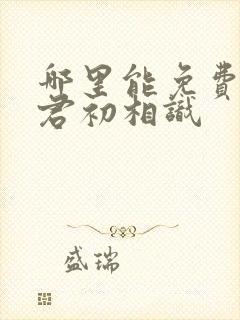 哪里能免费看与君初相识