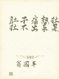 肚子痛想拉屎又拉不出来是什么原因