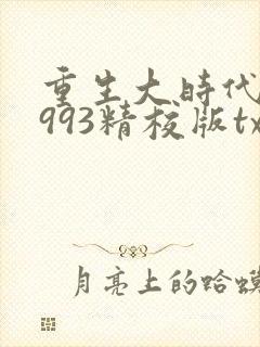 重生大时代之1993精校版txt下载封面