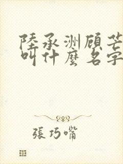 陆承洲顾芒小说叫什么名字