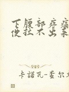 下腹部疼痛想大便拉不出来