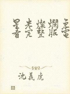 星光灿烂免费观看完整版电视剧