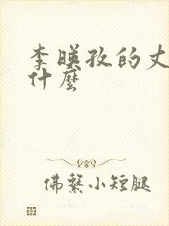 李映孜的丈夫叫什么