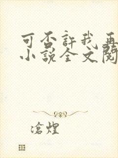 可否许我再少年小说全文阅读封面