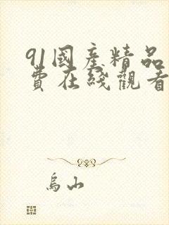 91国产精品免费在线观看