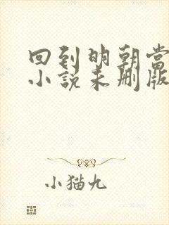 回到明朝当王爷小说未删版txt封面