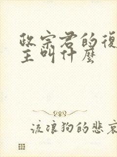 政宗君的复仇女主叫什么